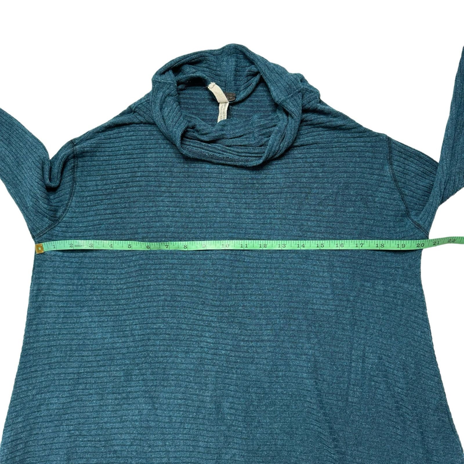 Free People WE THE FREE People Lover Rib Teal Blue Split Long Top XS Size XS / US 0-2 / IT 36-38 - 8 Thumbnail