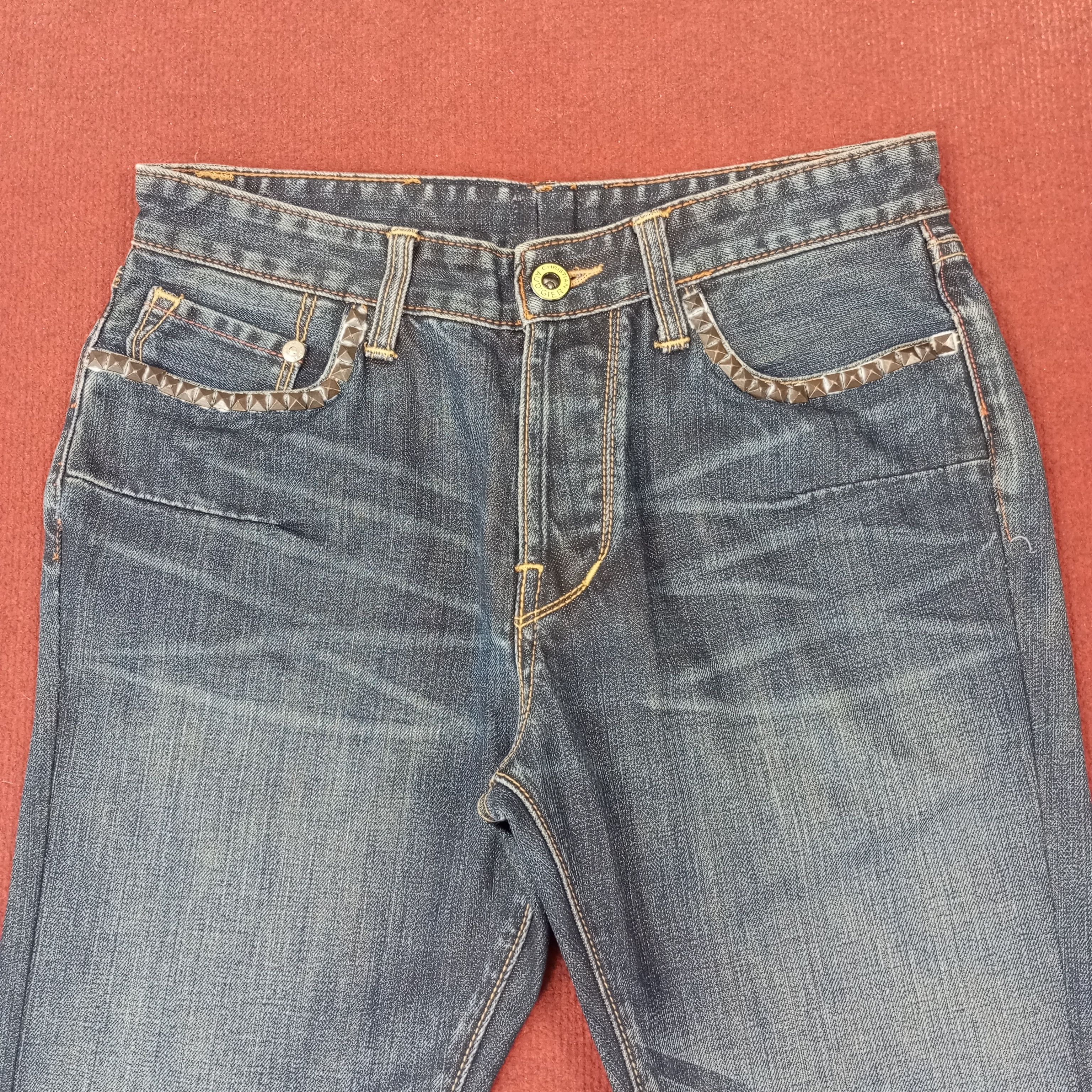 Christian Audigier × Vintage Christian Audigier Jeans Custom Art Spellout Style c217n8 Size US 30 / EU 46 - 5 Thumbnail