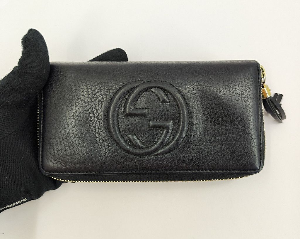 Gucci original GUCCI soho GG full leather zipper fringe wallet Size ONE SIZE - 1 Thumbnail