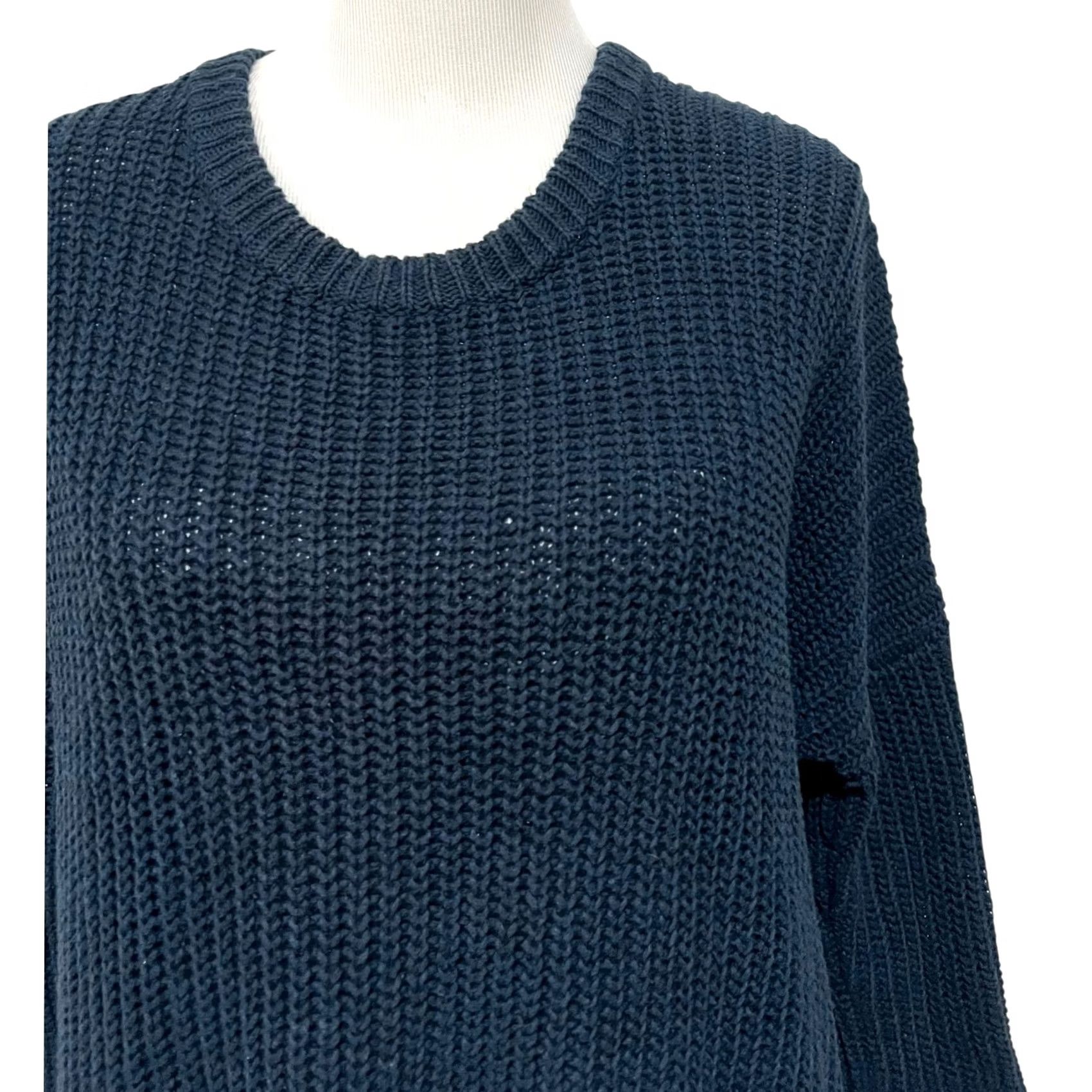 Madewell Madewell Ribbed Knit Pullover Sweater Linen Cotton Blue Women’s Medium Size S / US 4 / IT 40 - 2 Thumbnail