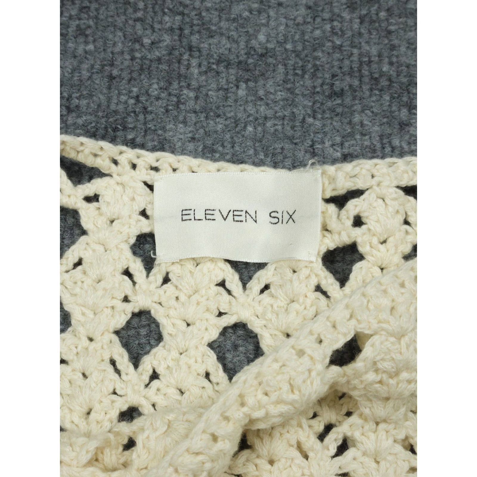 Vintage Eleven Six Shaya Crochet Dress Womens XS/S Ivory Cotton Knit Tassels Dress Long Sleeveless Round Neck Pullover Casual Party/Cocktail Size XS / US 0-2 / IT 36-38 - 4 Thumbnail