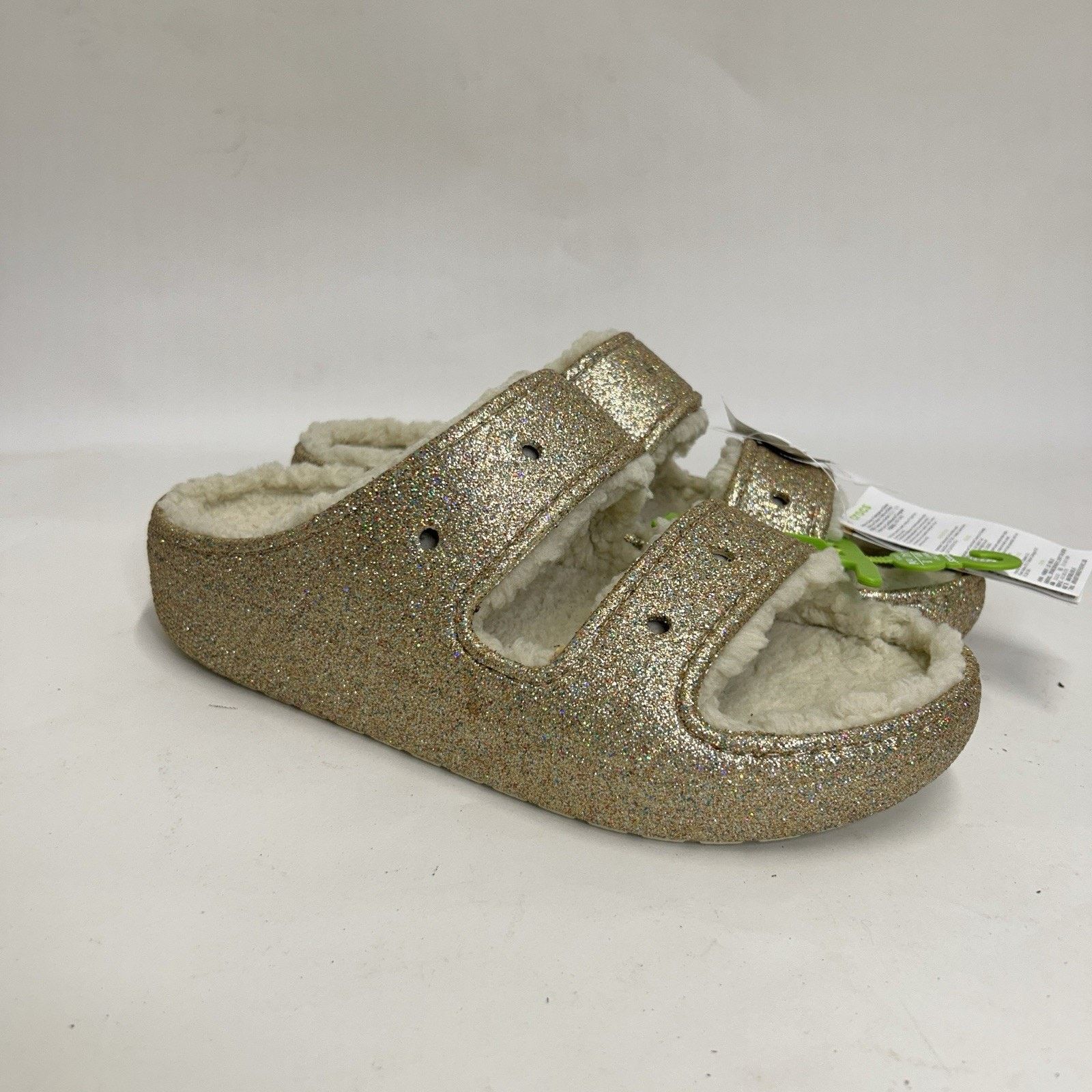 Crocs Crocs Classic Cozzzy Glitter Sandal Slide “Gold Beige” Size US 10 / IT 40 - 1 Thumbnail