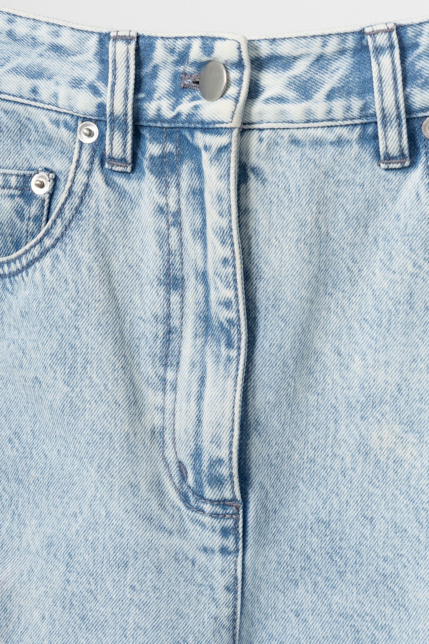 Tibi Tibi Sid Acid Iceberg Blue Wide-Leg Jeans Size 25" / US 0 / IT 36 - 7 Thumbnail