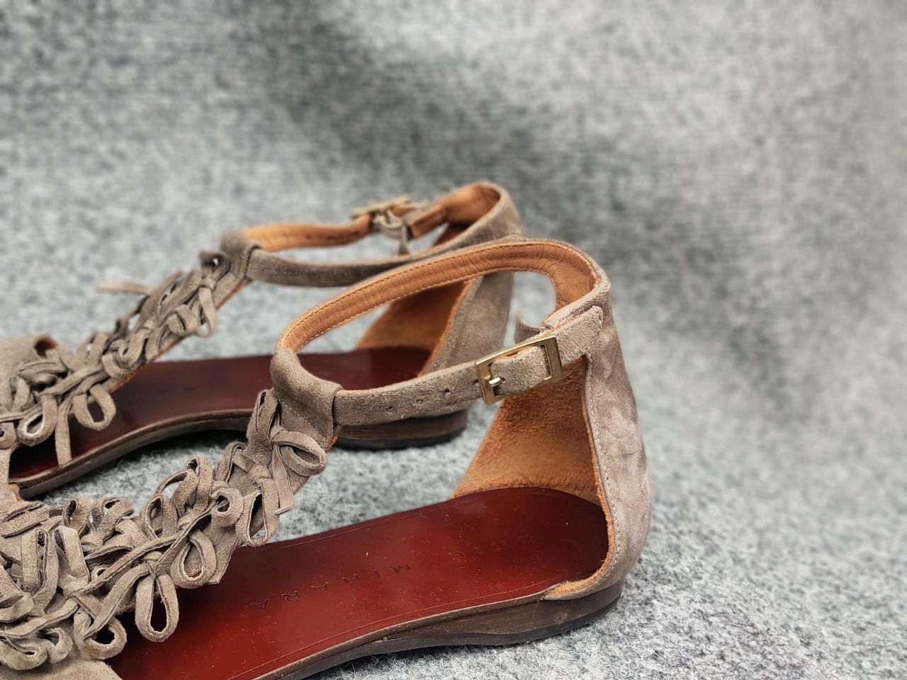 Chip & Pepper Chie Mihara Premium leather sandals without heels Shoes Size US 8.5 / IT 38.5 - 6 Thumbnail