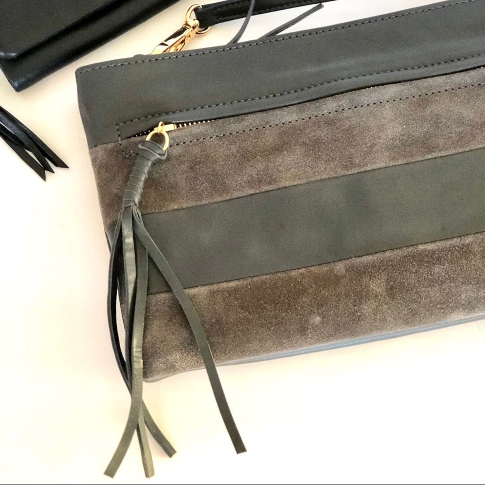 Other Kooba Leather Crossbody Suede Stripes Gray Leather Bag Size ONE SIZE - 5 Thumbnail
