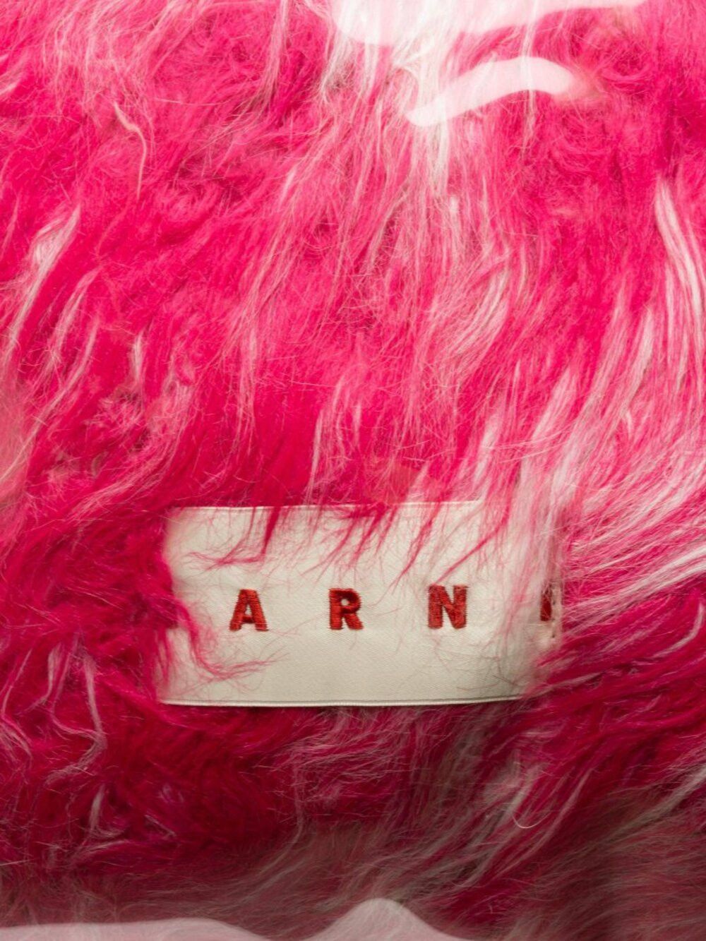 Marni Marni Women's Coated Faux Fur Tote Bag - Fuchsia Size ONE SIZE - 8 Thumbnail