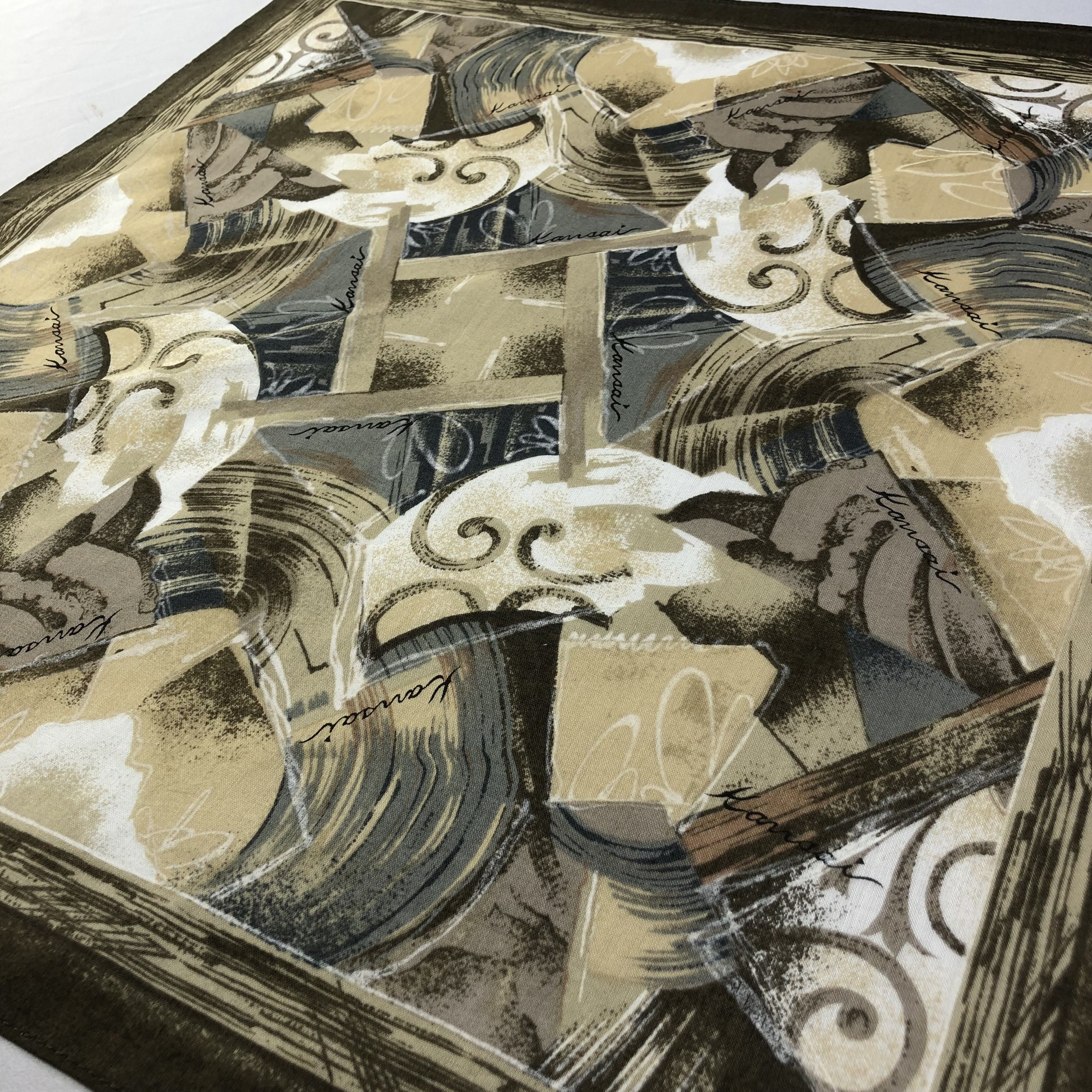 Kansai Yamamoto × Vintage Kansai Art Handkerchief Neckerchief Bandana H1528 Size ONE SIZE - 3 Thumbnail