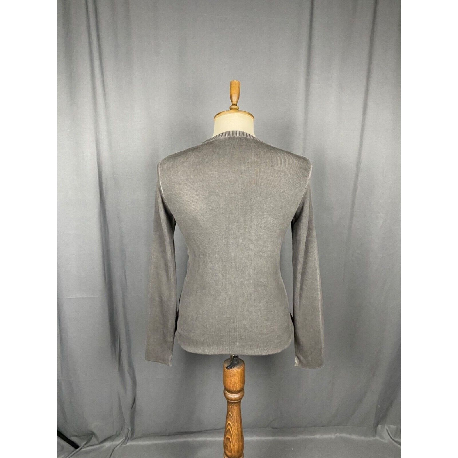Moschino Moschino Men's Distressed Gray Crewneck Sweater Size M Size US M / EU 48-50 / 2 - 7 Thumbnail