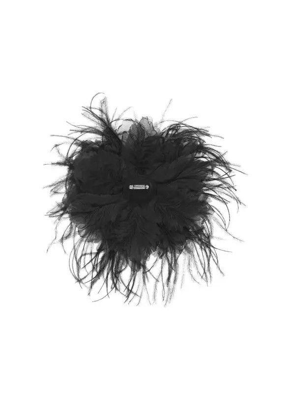 Saint Laurent Paris o1la1rc1a1025 Size: OS / Oversized Anemone Brooch in Black Size ONE SIZE - 2 Thumbnail