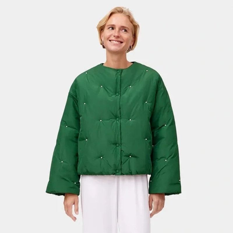 Sleeper NWT SLEEPER Puffer Jacket in Green with Pearl - Size S/M Size S / US 4 / IT 40 - 1 Thumbnail
