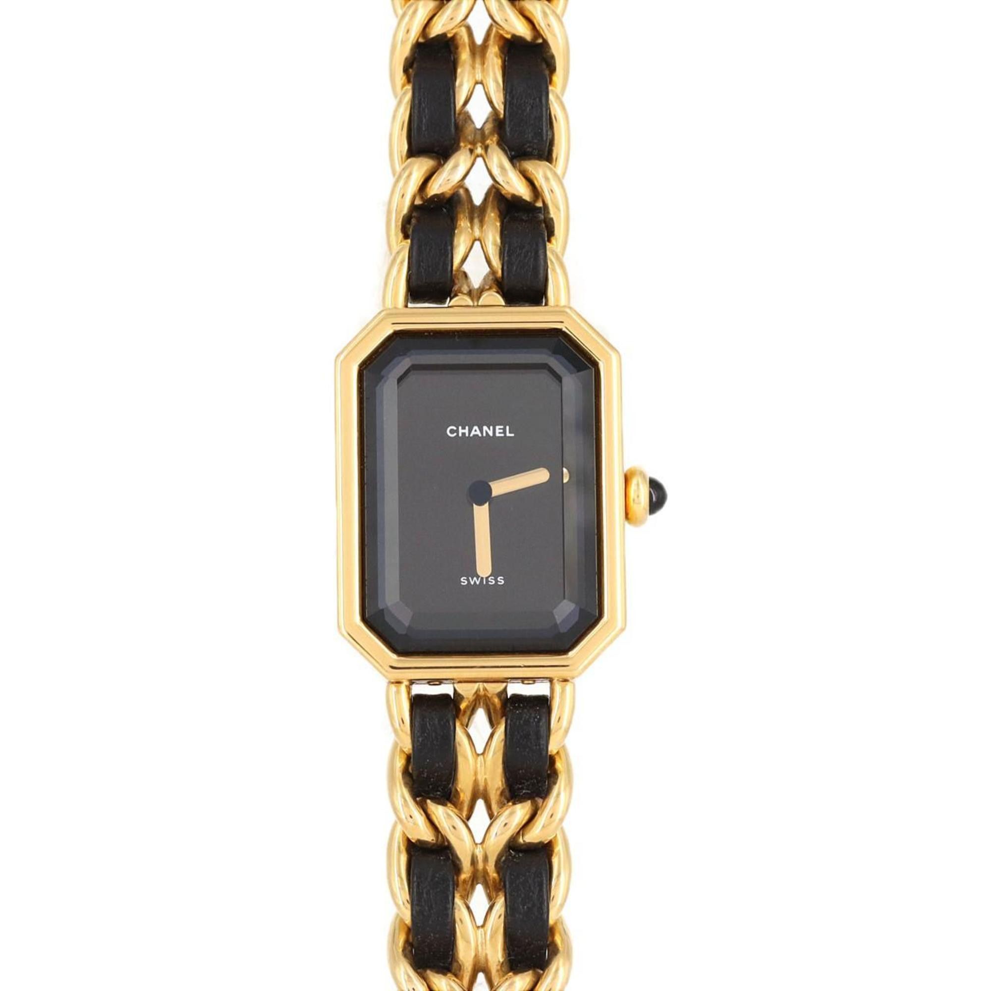 Chanel Premiere Gp M Size H0001 Watch Quartz in Black, Women's