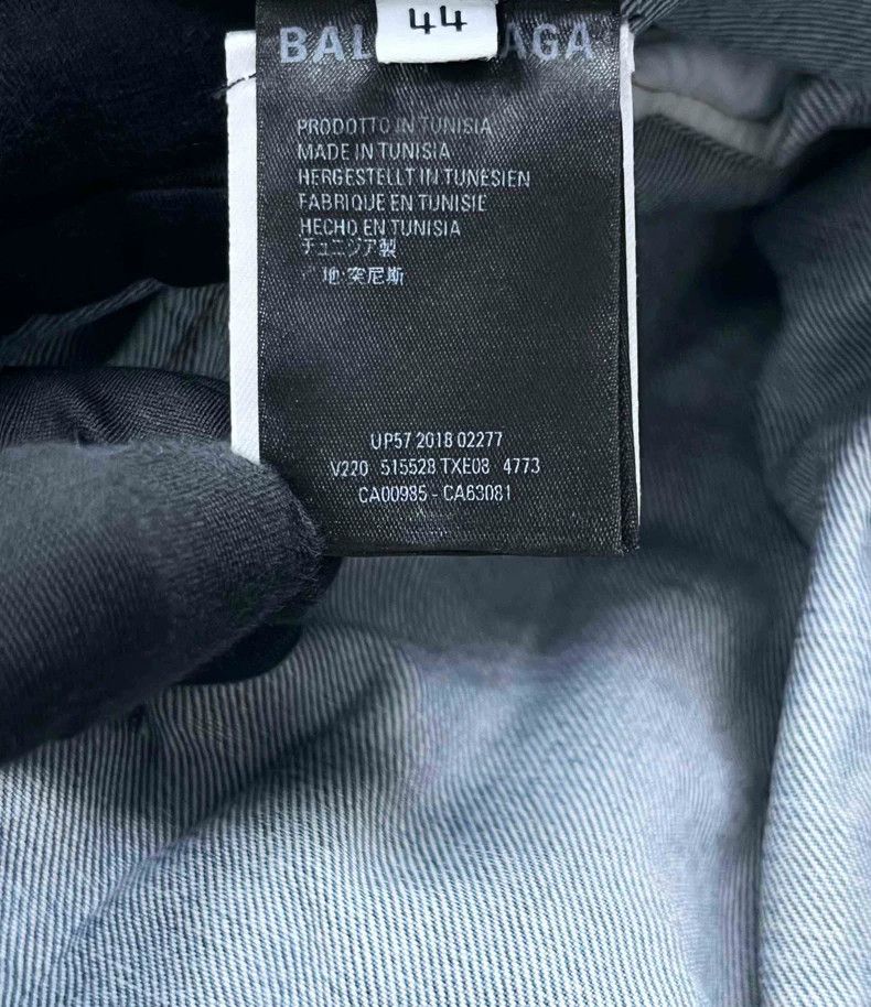 Balenciaga Balenciaga Blue Washed Destroyed Back Embroidered Double B Size US S / EU 44-46 / 1 - 4 Thumbnail