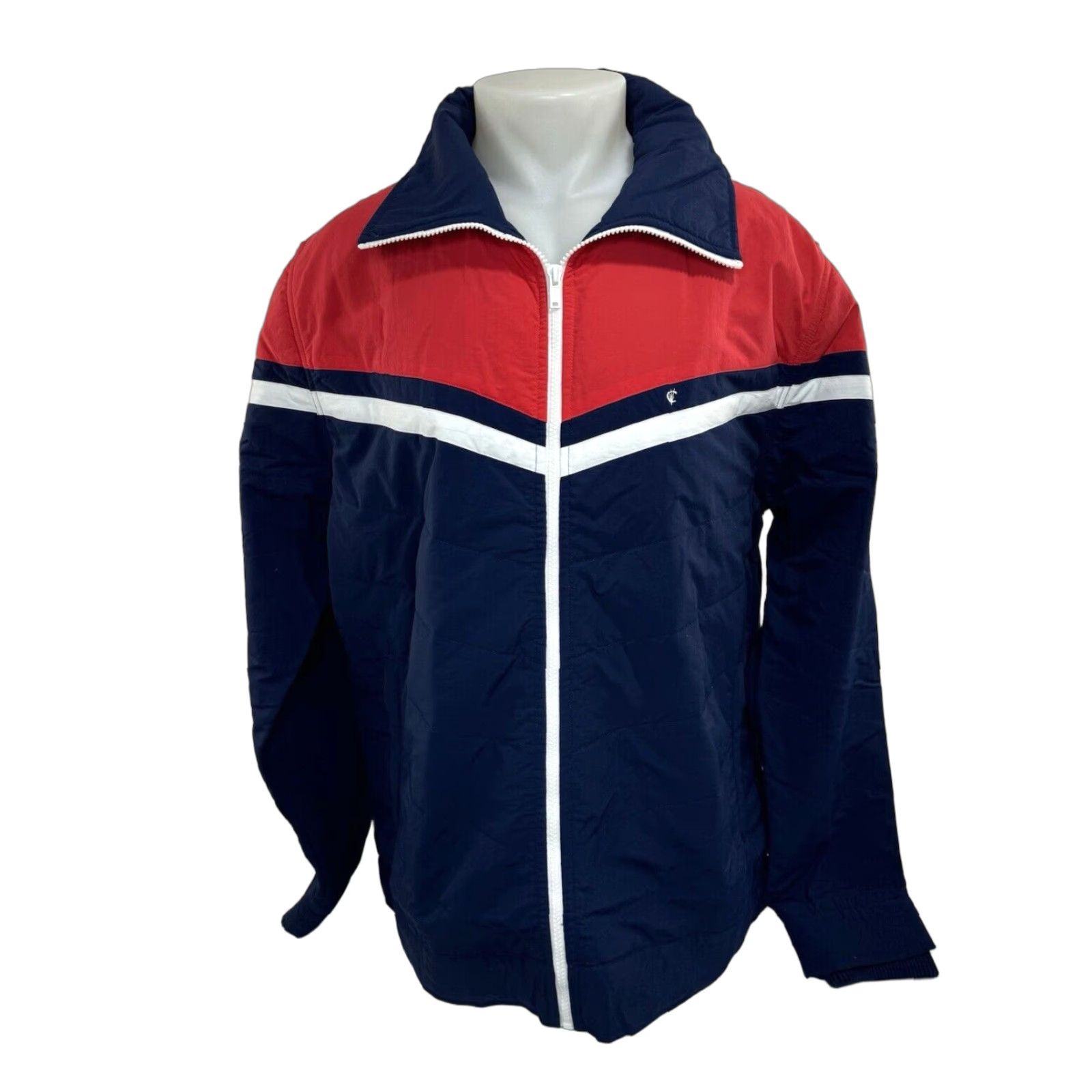 Vintage CRIQUET Jacket XL Embroidered Quilted Skiing Nylon Mens Blue / Red / White APRES SKI 2022 Quilt Embroidered XL Jacket Size US XL / EU 56 / 4 - 1 Thumbnail