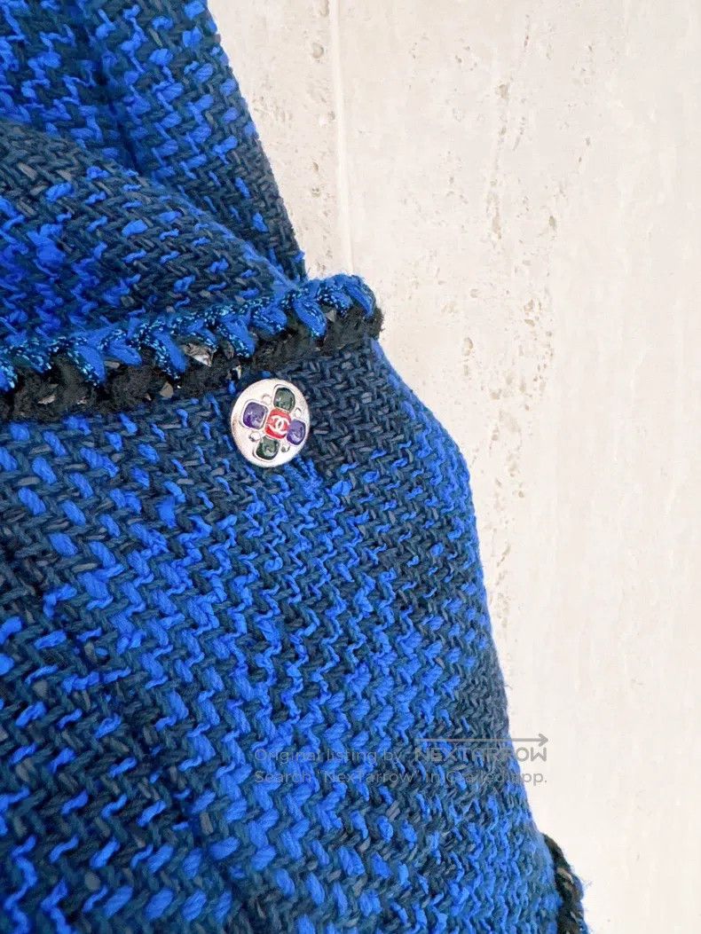 Chanel Chanel 23P Spring and Summer Preview Blue Tweed Short Coat Size XS / US 0-2 / IT 36-38 - 6 Thumbnail