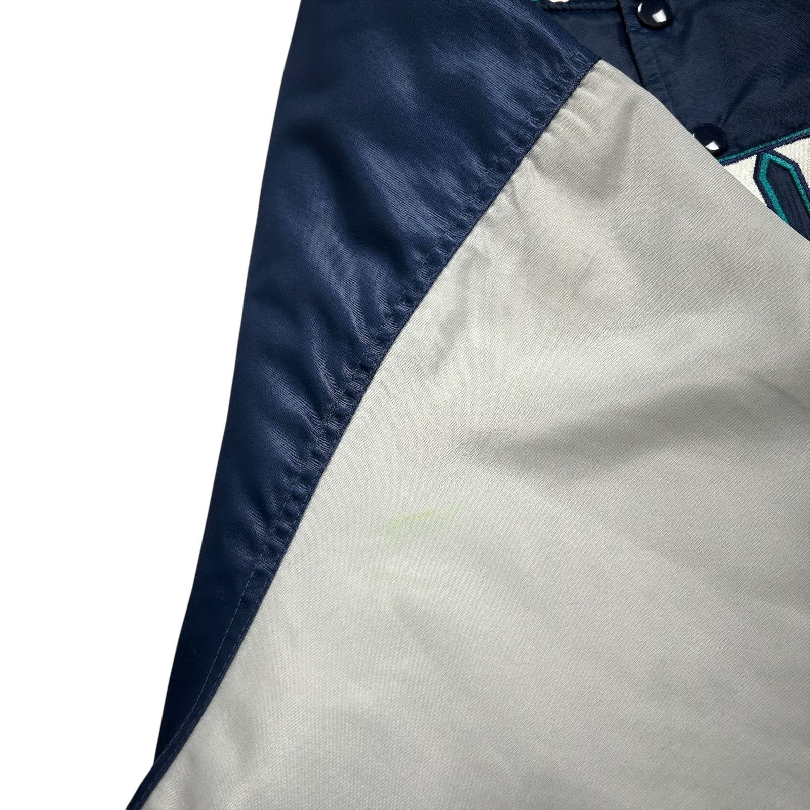 MLB VTG 90s SEATTLE MARINERS STARTER DIAMOND SATIN JACKET Size US L / EU 52-54 / 3 - 9 Thumbnail