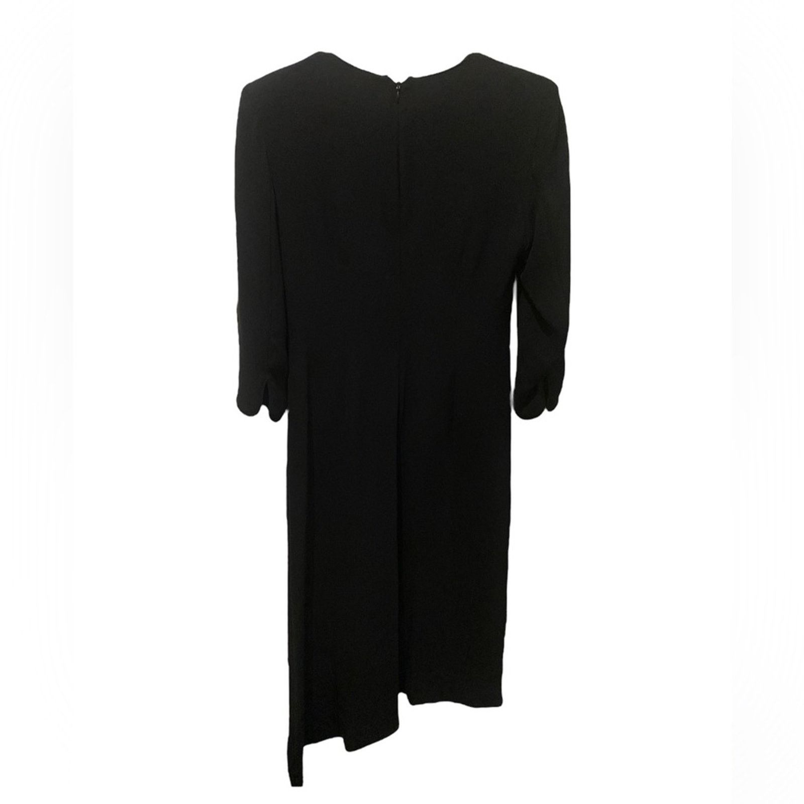 Giorgio Armani Vintage Giorgio Armani Silk MIDI High Low Black Dress 40 Size S / US 4 / IT 40 - 2 Thumbnail