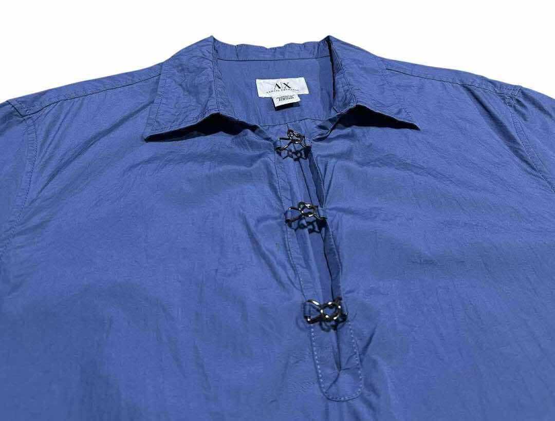Armani Exchange 🔥Y2K AX Armani Exchange Metal Hook Button Pullover Shirt Size US L / EU 52-54 / 3 - 2 Thumbnail