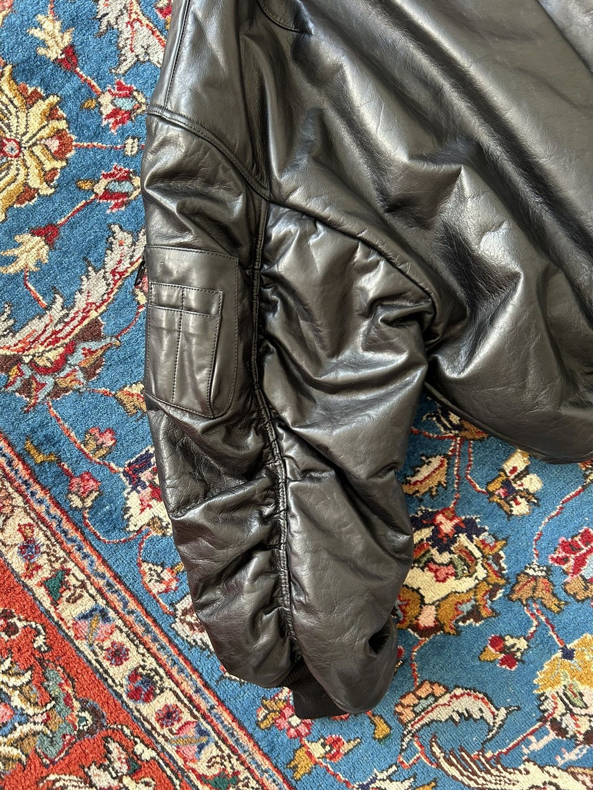 Balenciaga × Kanye West × Yeezy Balenciaga Leather Bomber ❗️Customised by Kanye ❗️ Size US S / EU 44-46 / 1 - 12 Thumbnail