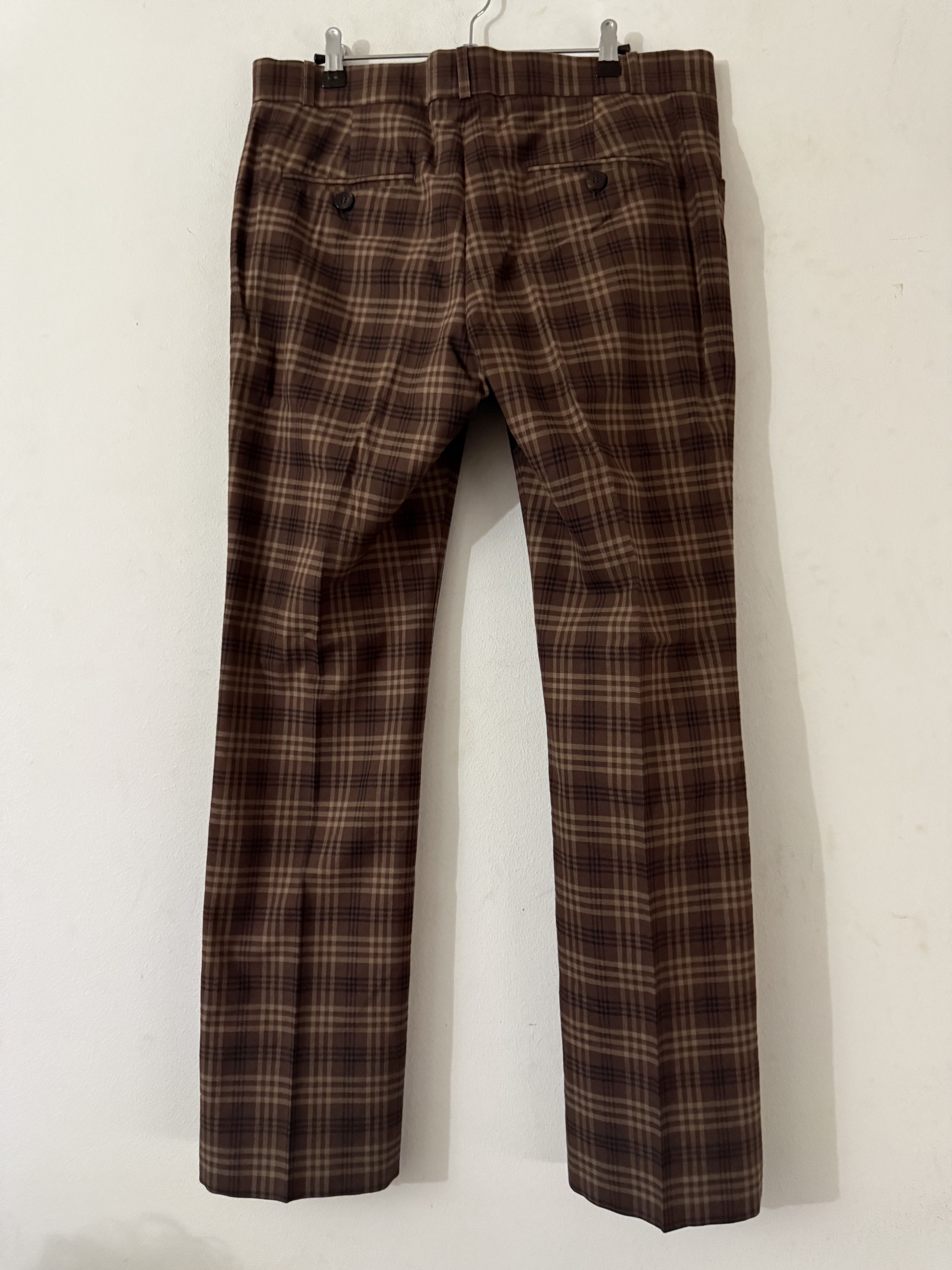 Ernest W. Baker Red Tartan Flare Trousers Size US 34 / EU 50 - 7 Thumbnail