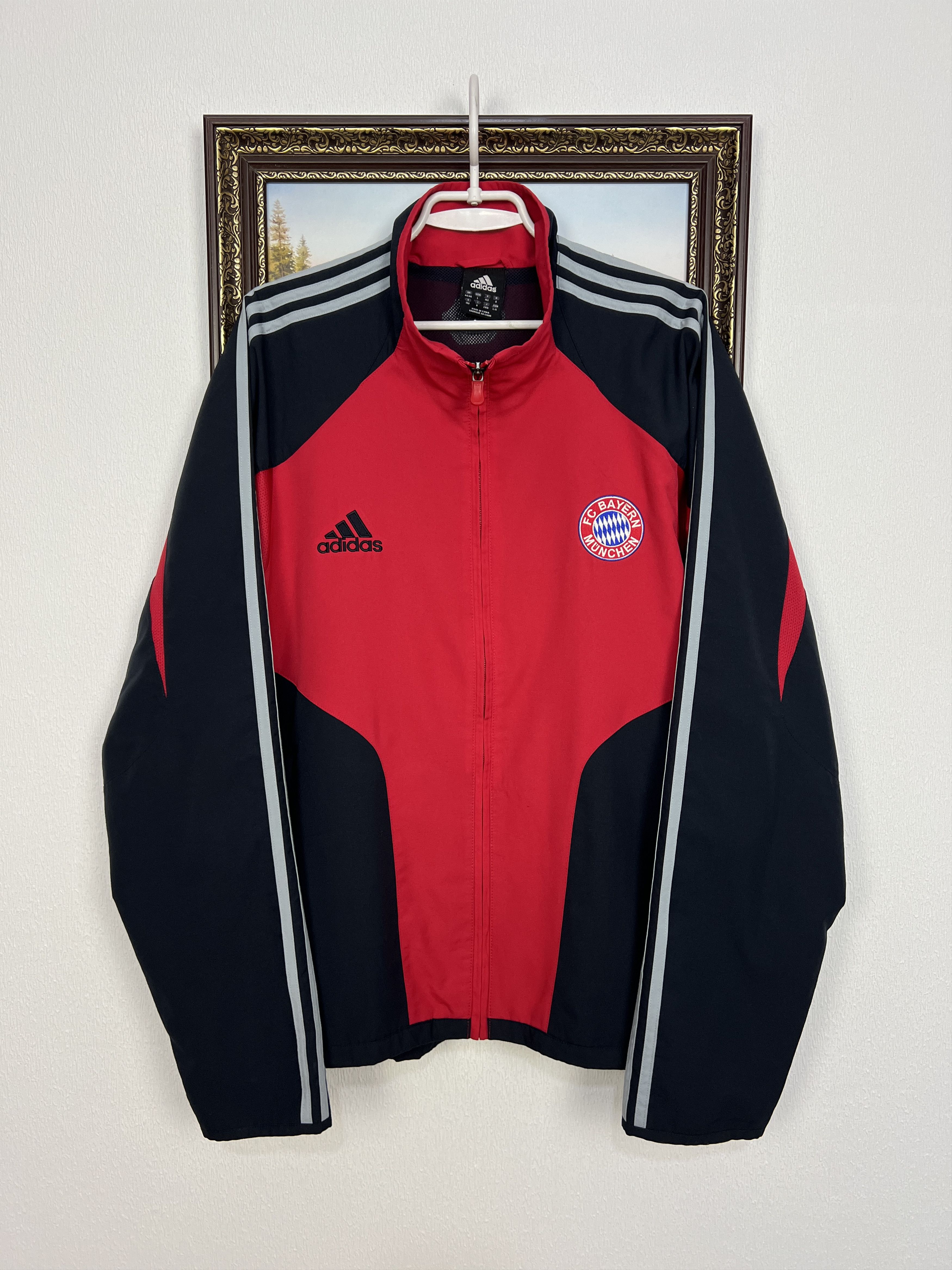 Vintage Bayern Munich Football Jacket Soccer Track Top Zip