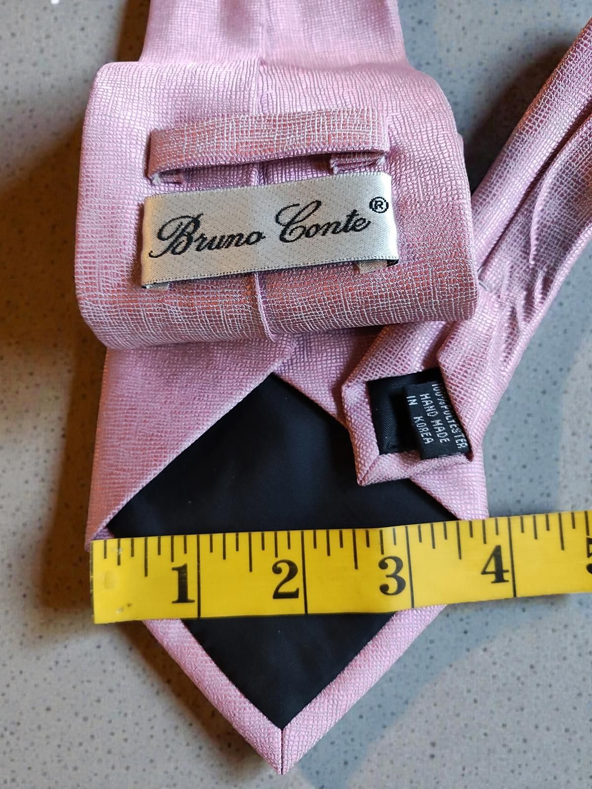 Other Bruno Conte Vintage Classic Men's Tie in Light Pink Size ONE SIZE - 3 Thumbnail