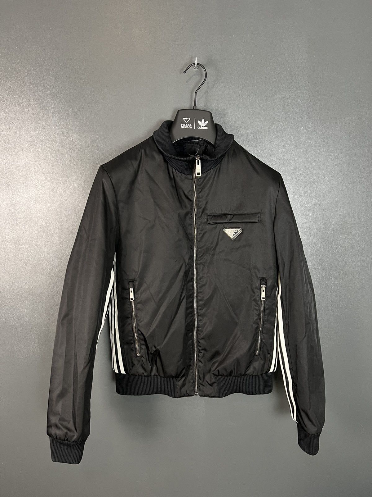 Image of Adidas x Prada Re-Nylon Jacket in Black, Men's (Size XS)