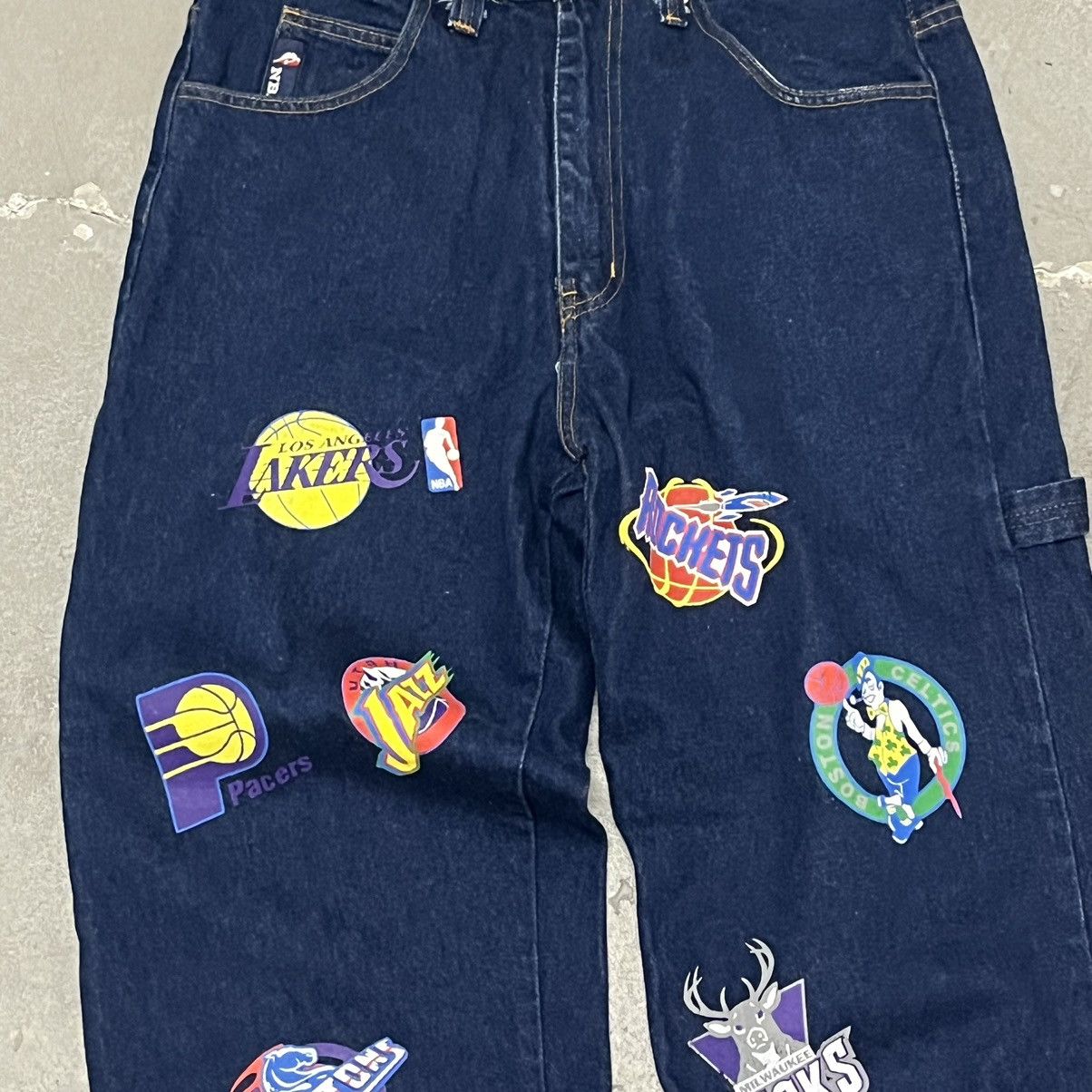 Vintage VTG 2000’s NBA Baggy Denim Jeans 32x30 Y2K Size US 32 / EU 48 - 6 Thumbnail