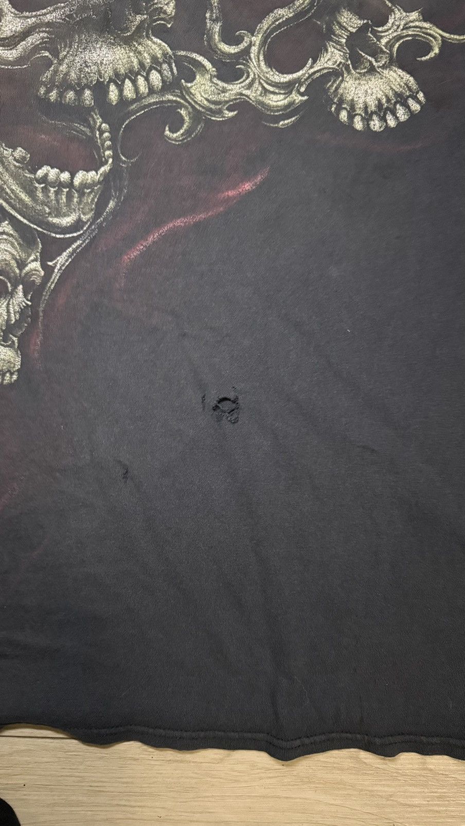 JNCO Vintage / Y2K Flame Skull Streetwear Shirt Size US XXL / EU 58 / 5 - 3 Thumbnail