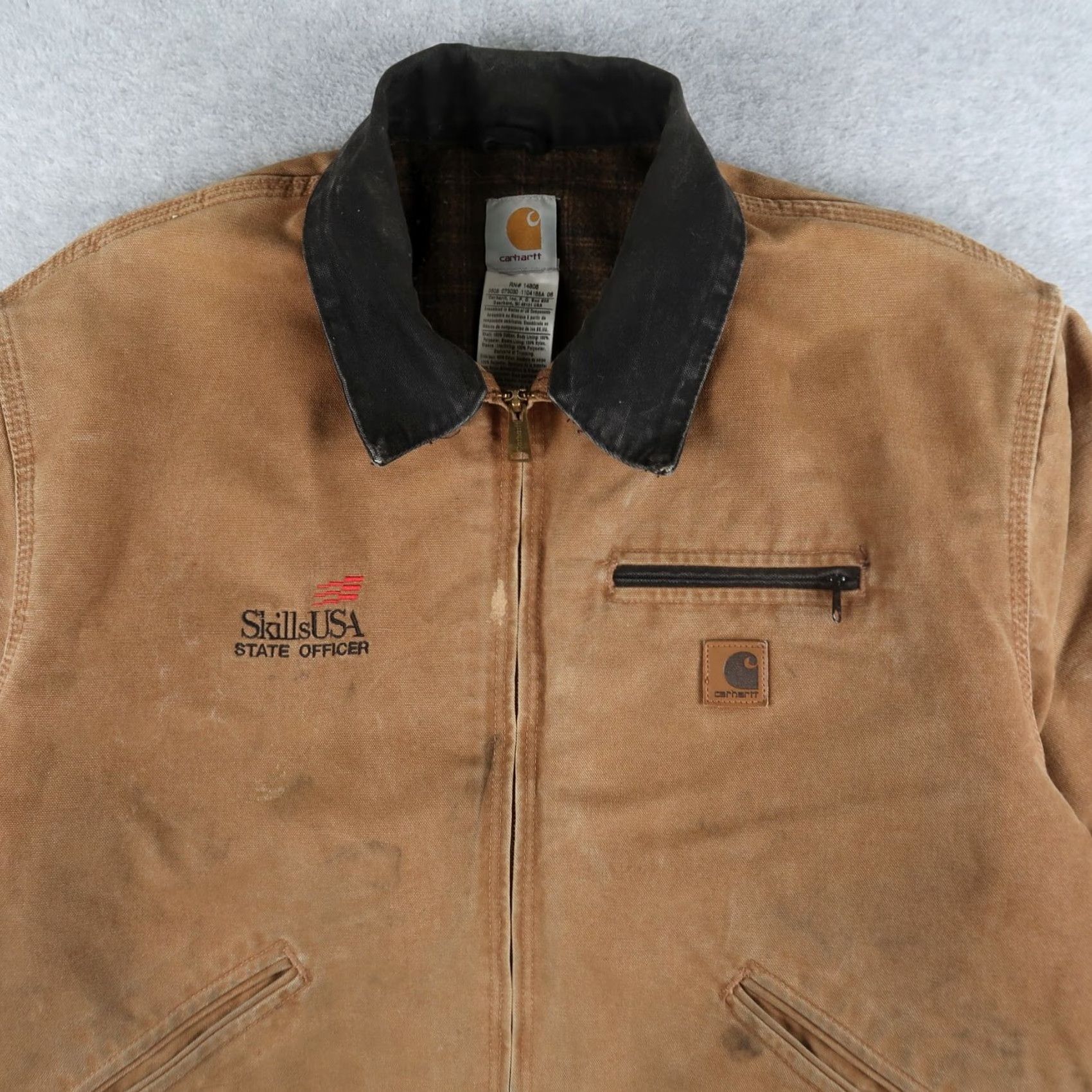 Carhartt VINTAGE Carhartt J97 Jacket Bomber Shirt 2XL Brown Plaid Lined Zip Mens 90s USA Classic Workwear Size US XXL / EU 58 / 5 - 3 Thumbnail