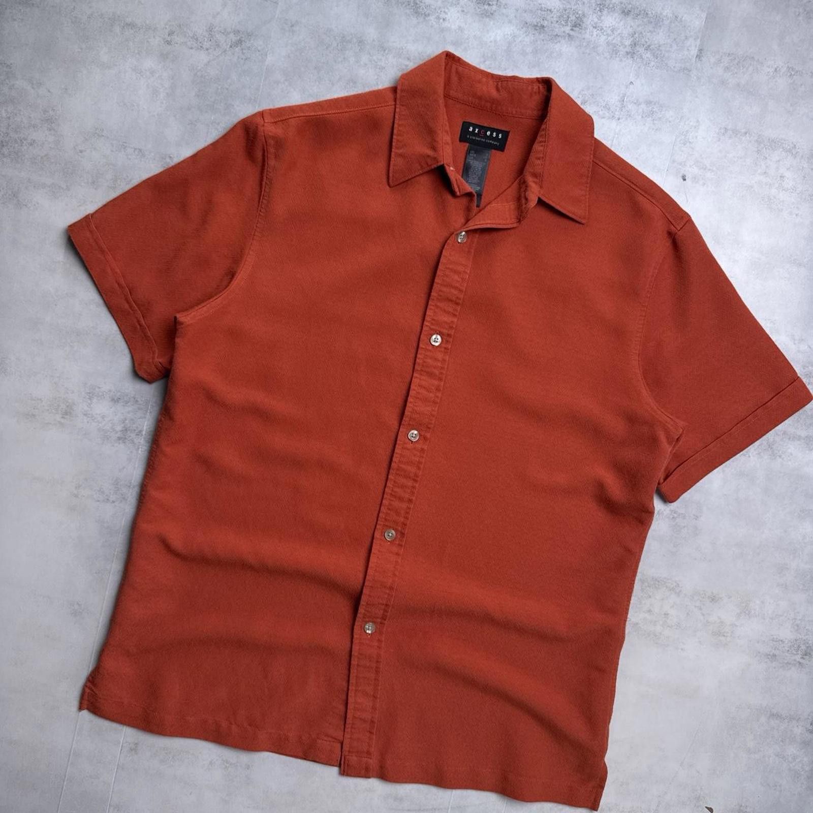 Other Y2K Axcess Orange Button Up Short sleeve shirt Size US S / EU 44-46 / 1 - 4 Thumbnail