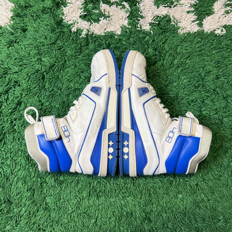Louis Vuitton Louis Vuitton Trainer Logo Sneakers in Blue and White - Size US 9 / EU 42 - 7 Thumbnail
