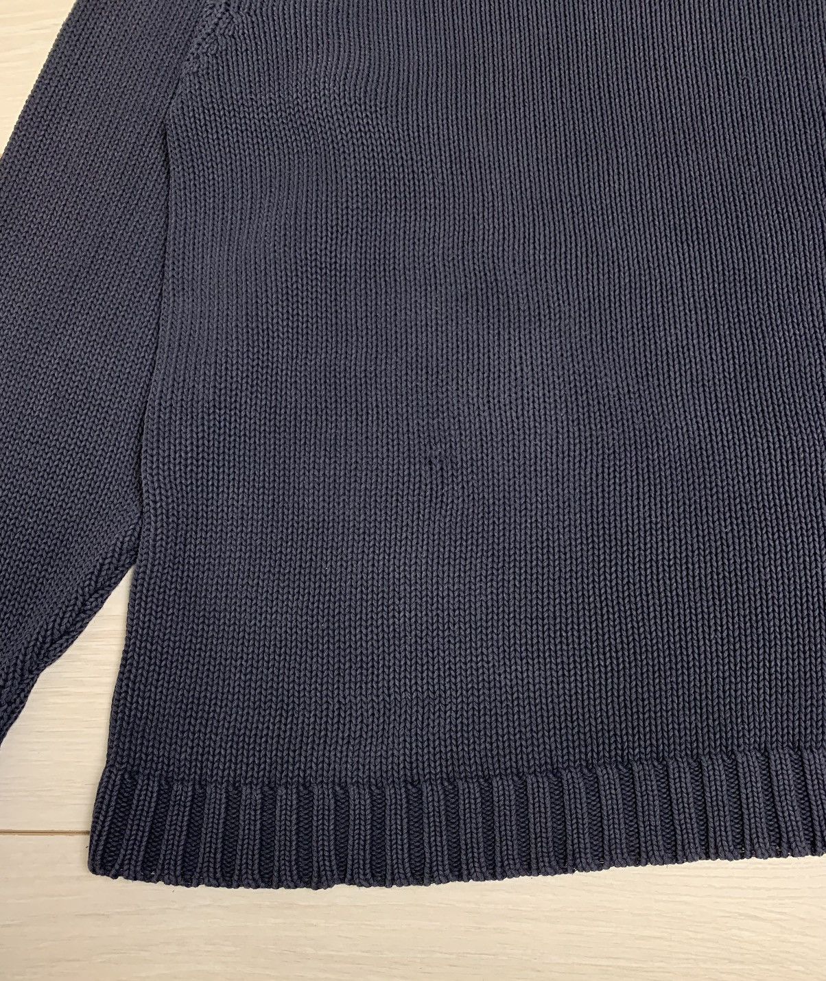 Yves Saint Laurent Vtg Yves Saint Laurent Navy Knit Sweater Fits 2XL-3XL Size US XXL / EU 58 / 5 - 4 Thumbnail