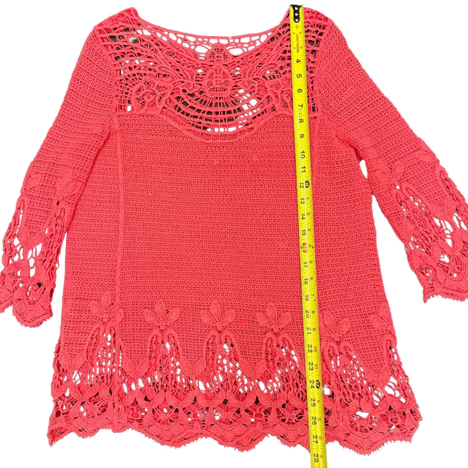 Vintage Vintage Knitted 3/4 Sleeve Blouse | Women's XL Size XL / US 12-14 / IT 48-50 - 5 Thumbnail