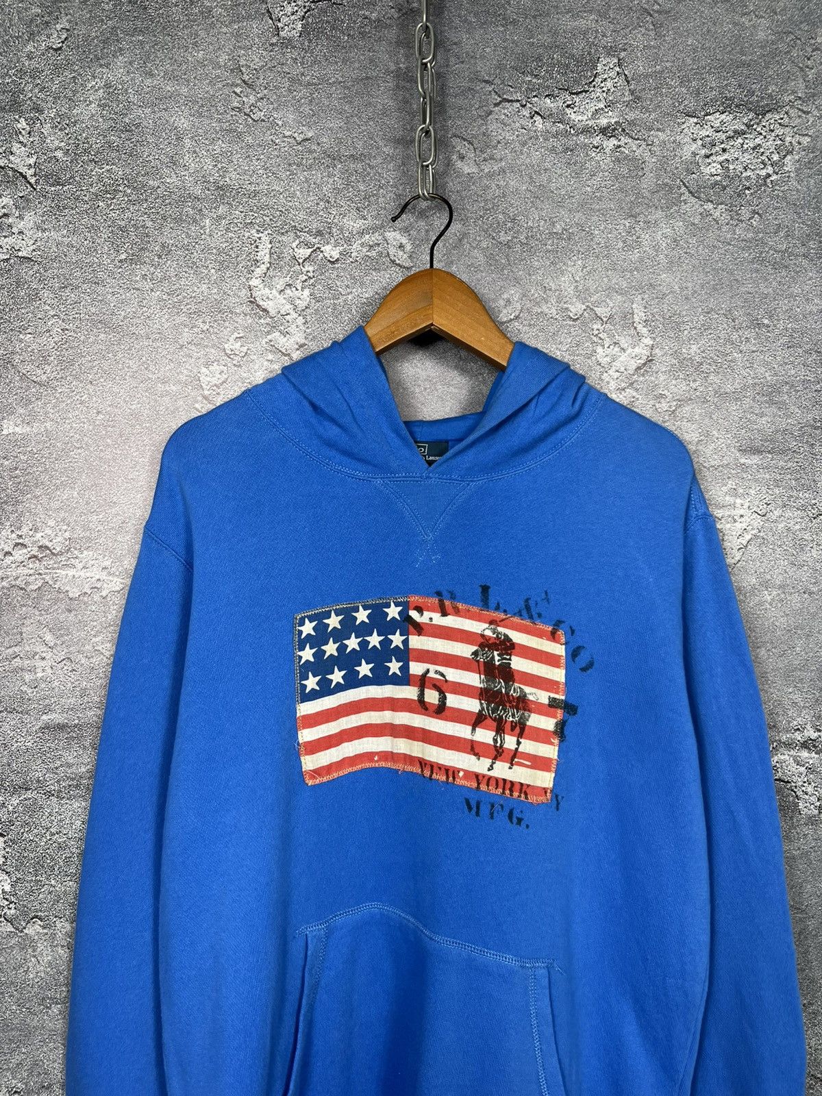 Polo Ralph Lauren Vintage Polo Ralph Lauren USA Flag New York Hoodie Size US M / EU 48-50 / 2 - 2 Thumbnail