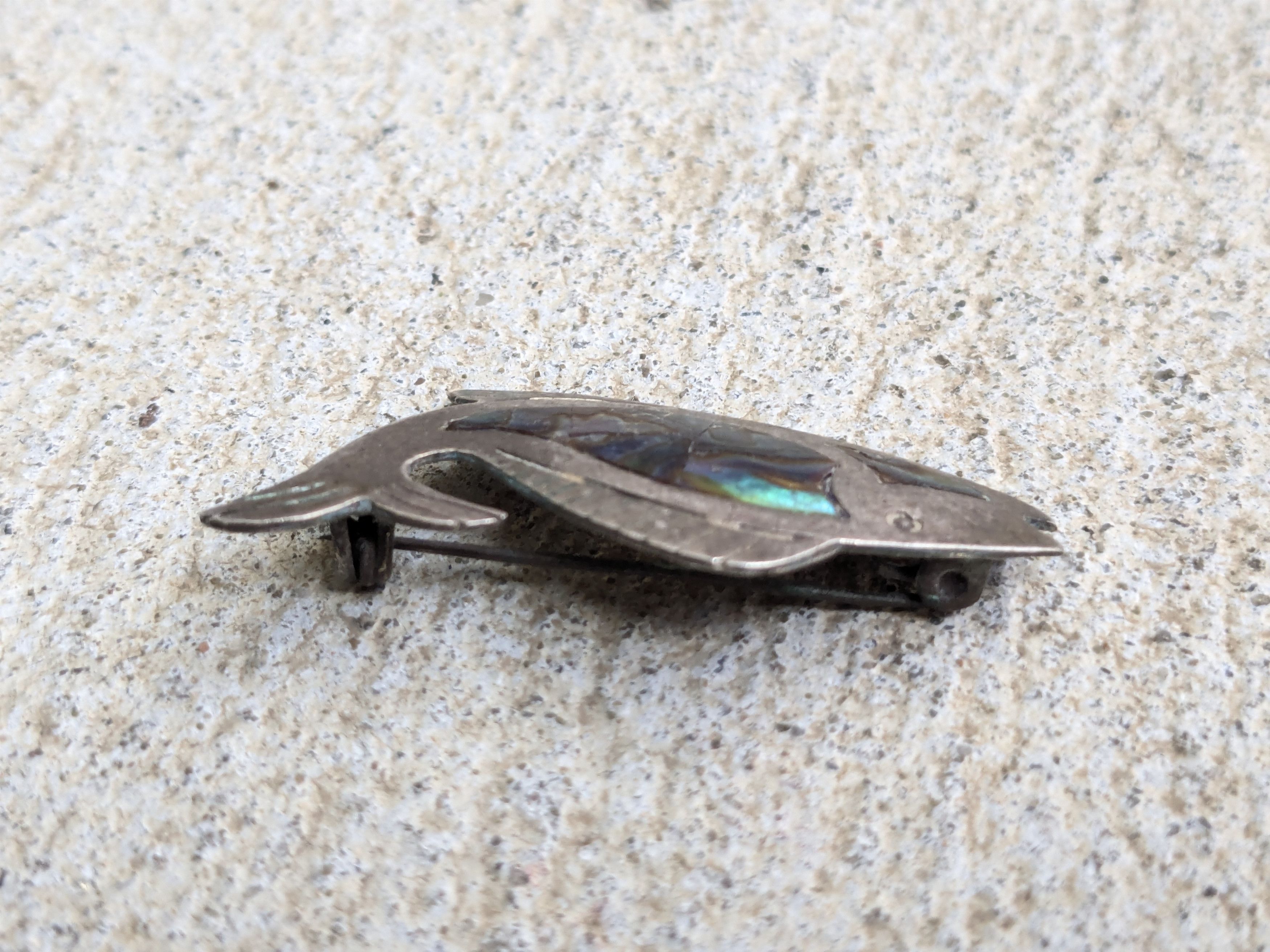 Jewelry × Vintage Vintage Sterling Silver Pin Brooch Fish Modern Abstract Size ONE SIZE - 2 Thumbnail