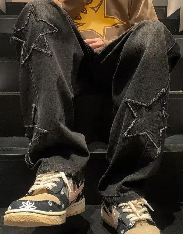Japanese Brand Himejima x Mii Y2K Star Embroidery Casual Denim Pant Size US 34 / EU 50 - 3 Thumbnail
