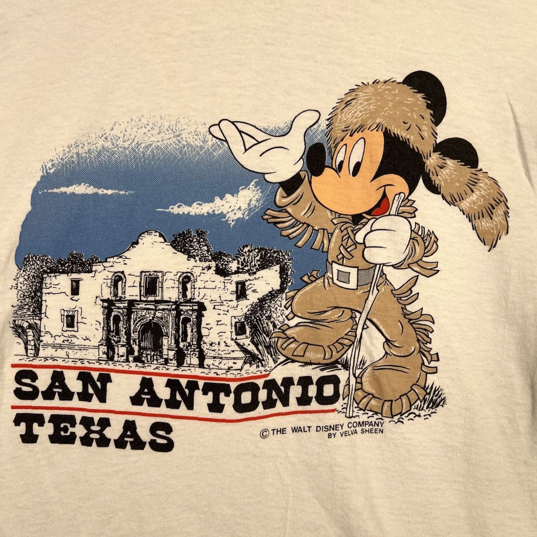 Velva Sheen VINTAGE Velva Sheen Mickey Mouse T-Shirt Adult XL White Crew Neck Short Sleeve Cotton Blend Men Disney Graphic 90s Merch Boys ? Size US XL / EU 56 / 4 - 4 Thumbnail
