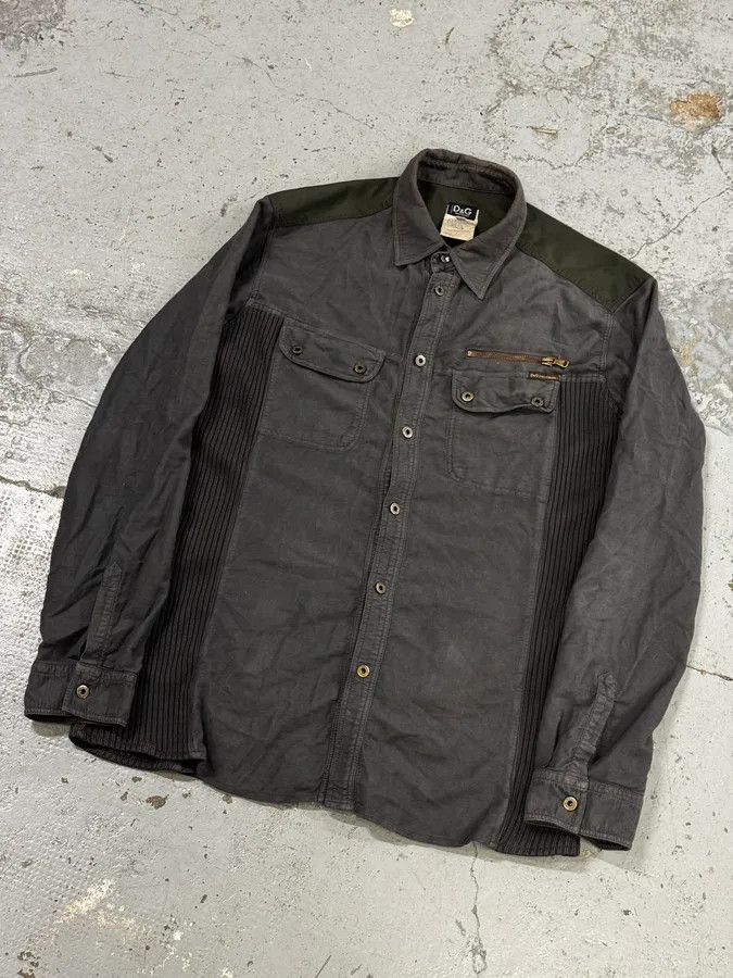 Dolce & Gabbana AW2003 Dolce & Gabbana Grey & Green Military Cargo Jacket Size US L / EU 52-54 / 3 - 5 Thumbnail