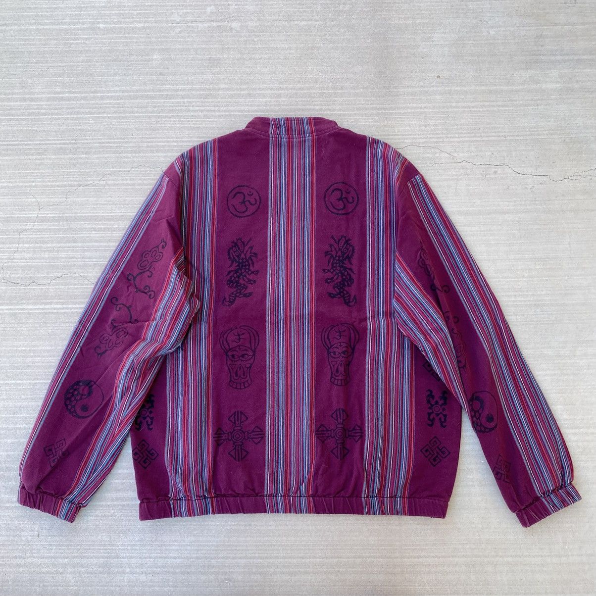 Supreme Supreme Woven Striped Batik Jacket Purple 2018 Vintage Size US L / EU 52-54 / 3 - 10 Thumbnail