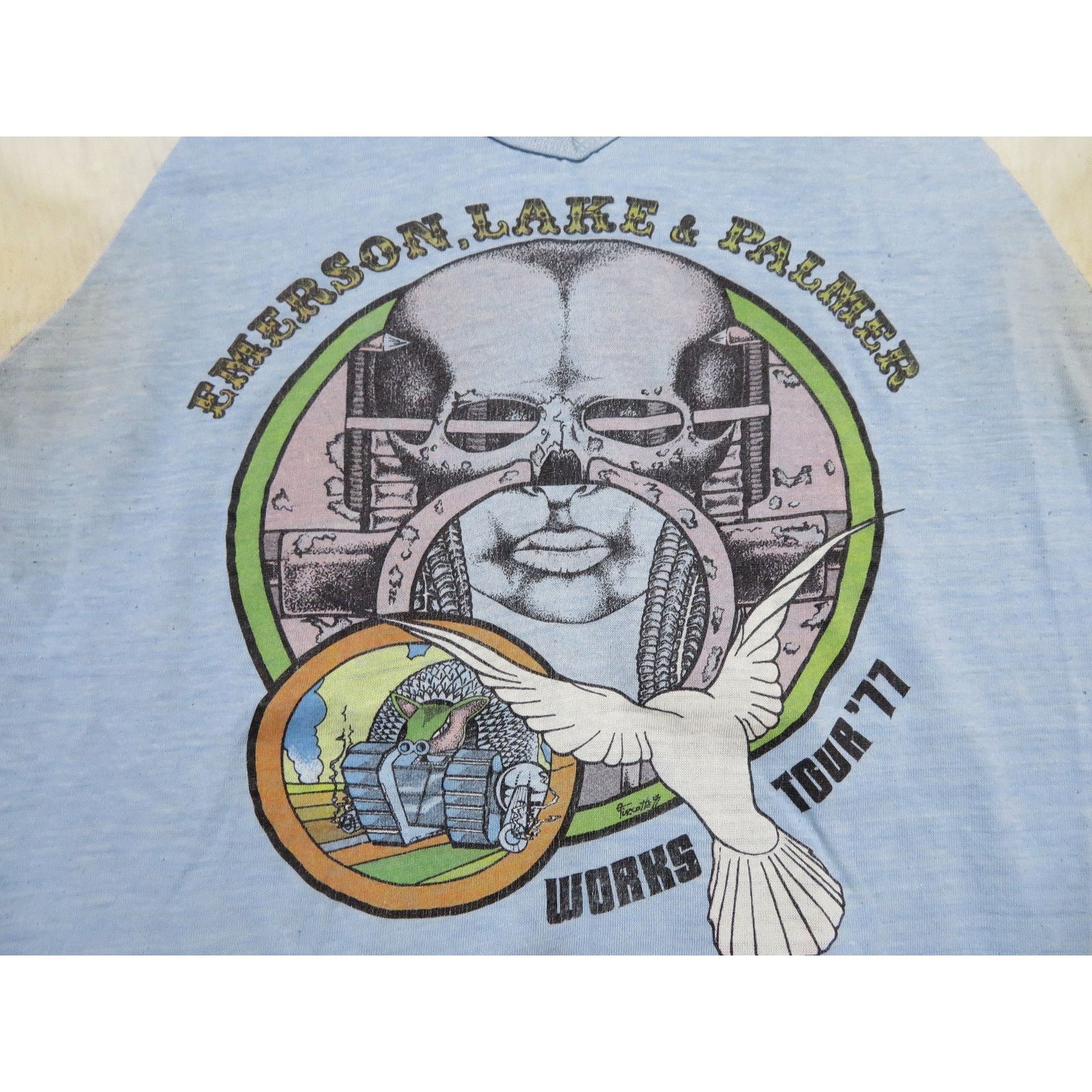 Other Emerson Lake Palmer 1977 Blue White T-shirt M Size US M / EU 48-50 / 2 - 3 Thumbnail