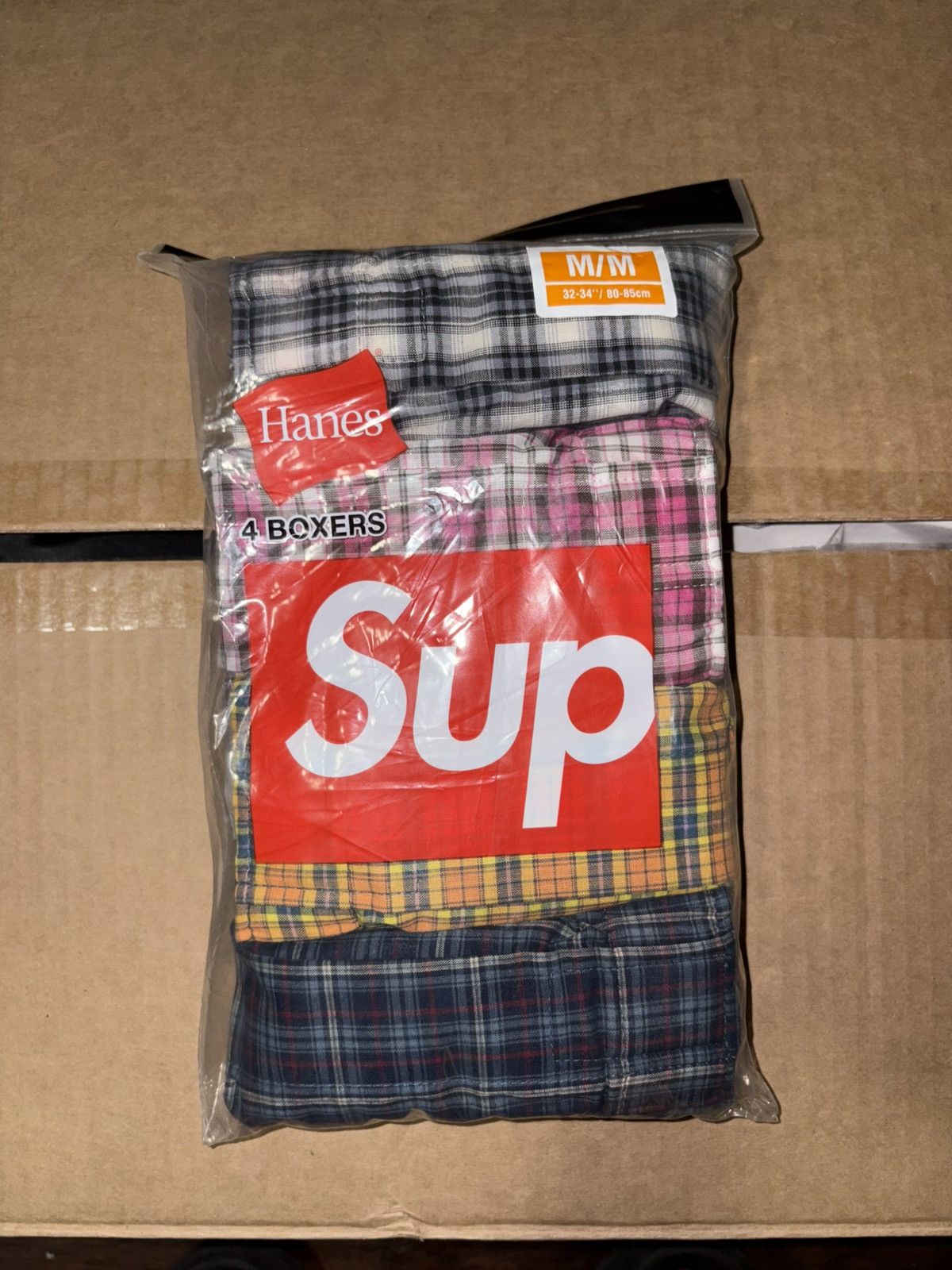 Supreme Supreme / Hanes Plaid Multicolor Boxers (4 Pack) | Grailed