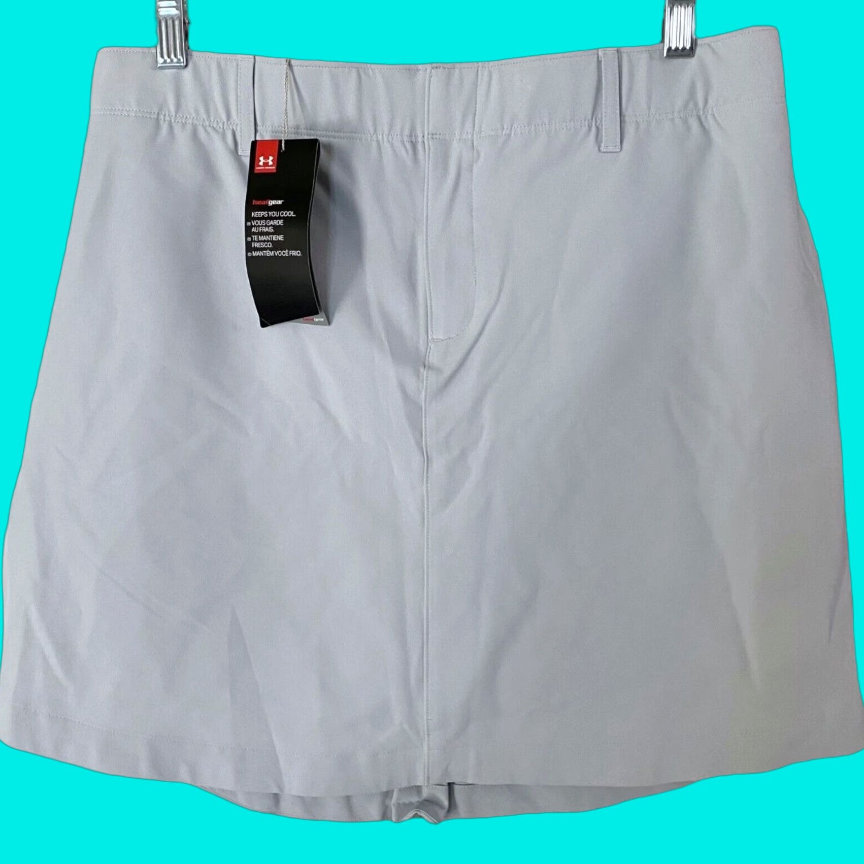 Under Armour Under Armour Woven Golf Skirt Gray White Women's M Athletic Activewear New Skort Short Pockets Elastic Waist Lined Stretch All Seasons Size 32" / US 10 / IT 46 - 1 Thumbnail