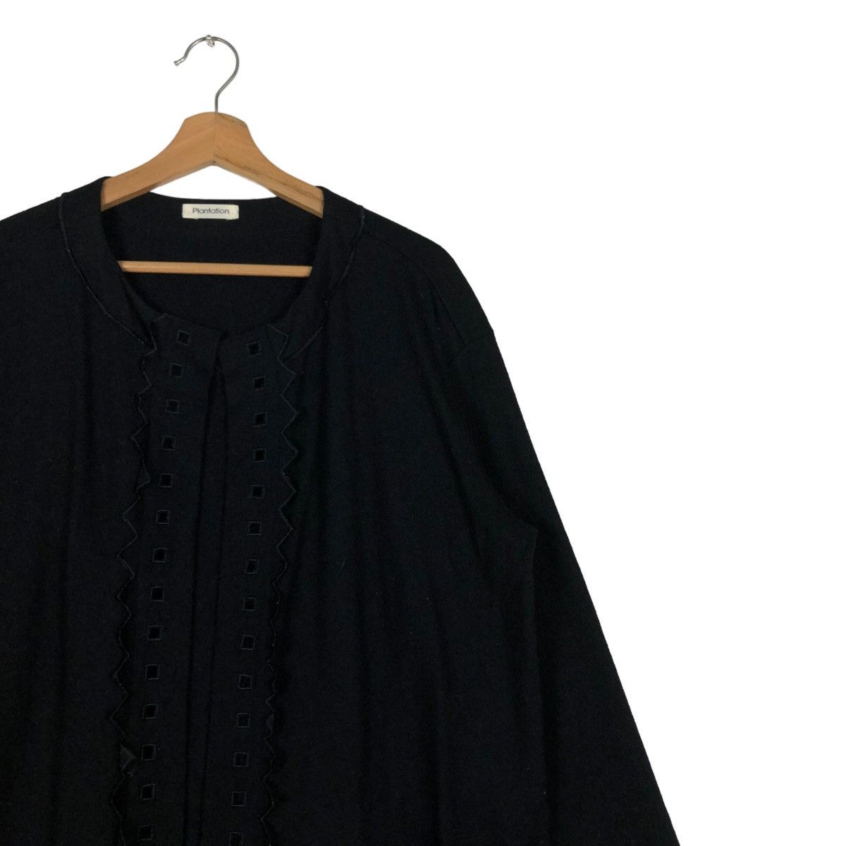 Issey Miyake 🔥VINTAGE ISSEY MIYAKE PLANTATION BLOUSE RICH BLACK Size M / US 6-8 / IT 42-44 - 8 Thumbnail