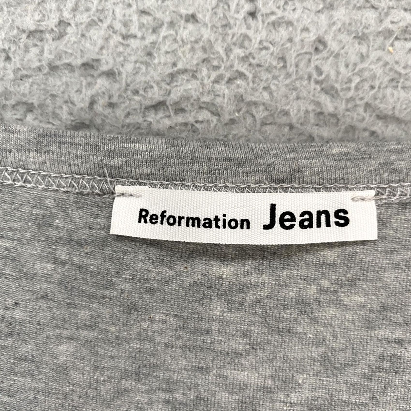 Reformation Reformation Jeans T Shirt Dress Womens L Gray Henley Long Sleeve Casual Size L / US 10 / IT 46 - 6 Thumbnail