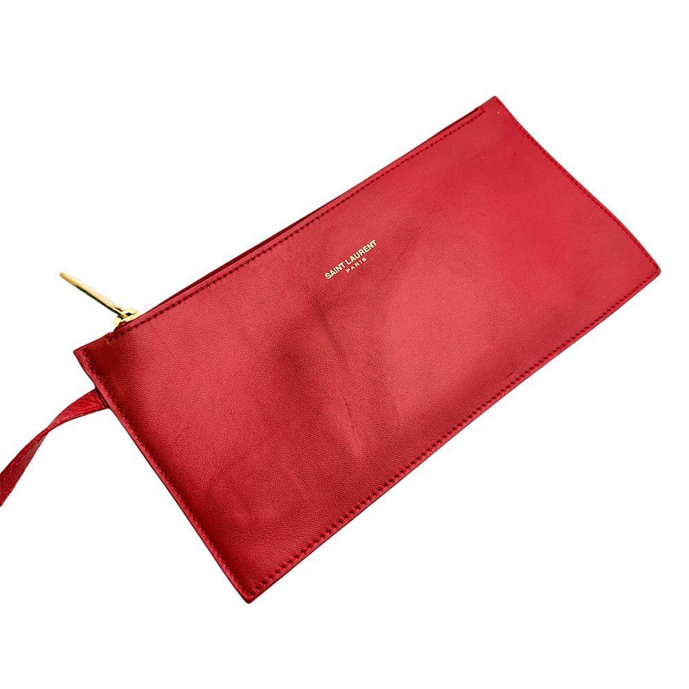Yves Saint Laurent Yves Saint Laurent Red Calfskin Leather Tote Bag Size ONE SIZE - 6 Thumbnail