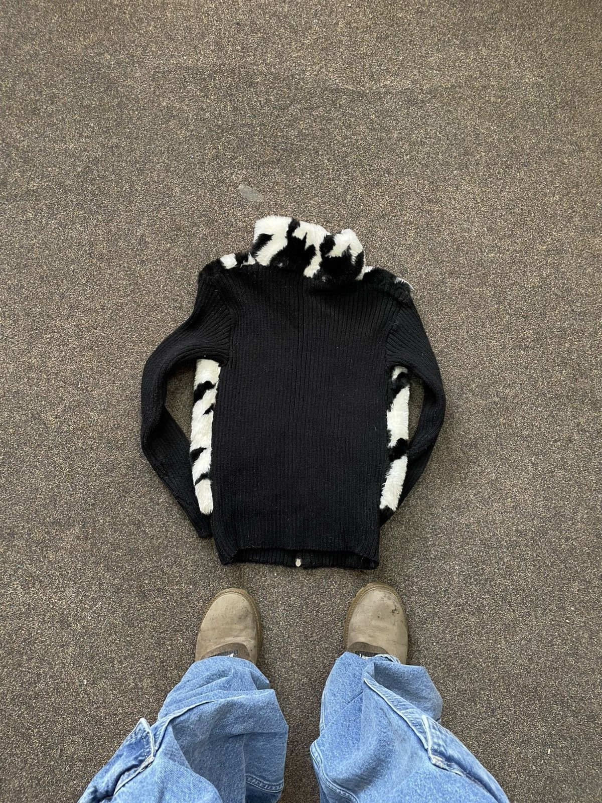 20471120 Vintage Y2K Furry Jacket Mohair Punk Opium BALENCIAGA Style Size M / US 6-8 / IT 42-44 - 6 Thumbnail