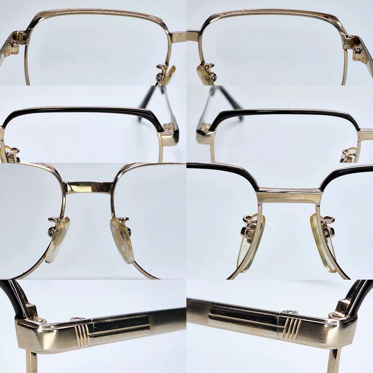 Other 80s Japan Vintage Ggron Pure Titanium Browline Point Glasses Size ONE SIZE - 4 Thumbnail