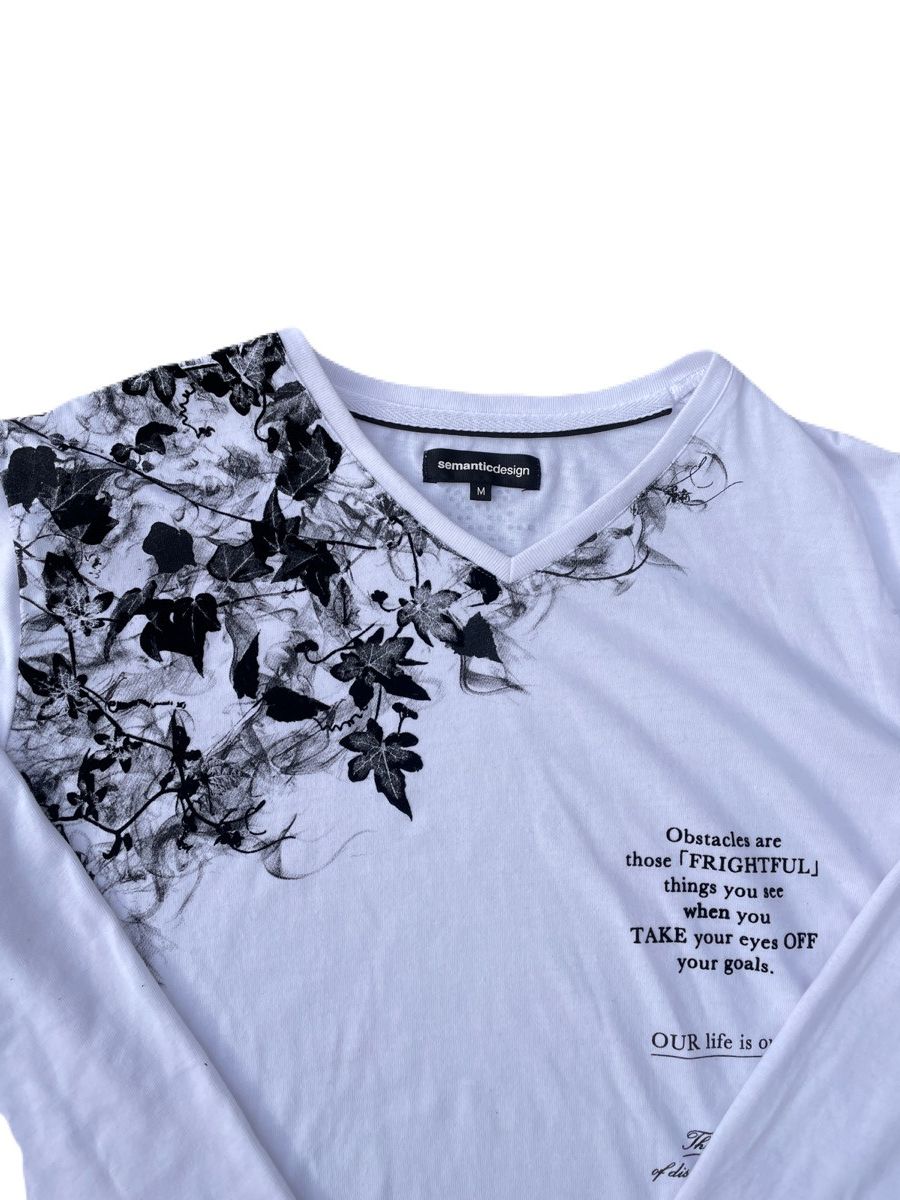 If Six Was Nine 2000s Japanese archive Vkei Poem V-neck Long Sleeve Tee Size US S / EU 44-46 / 1 - 5 Thumbnail