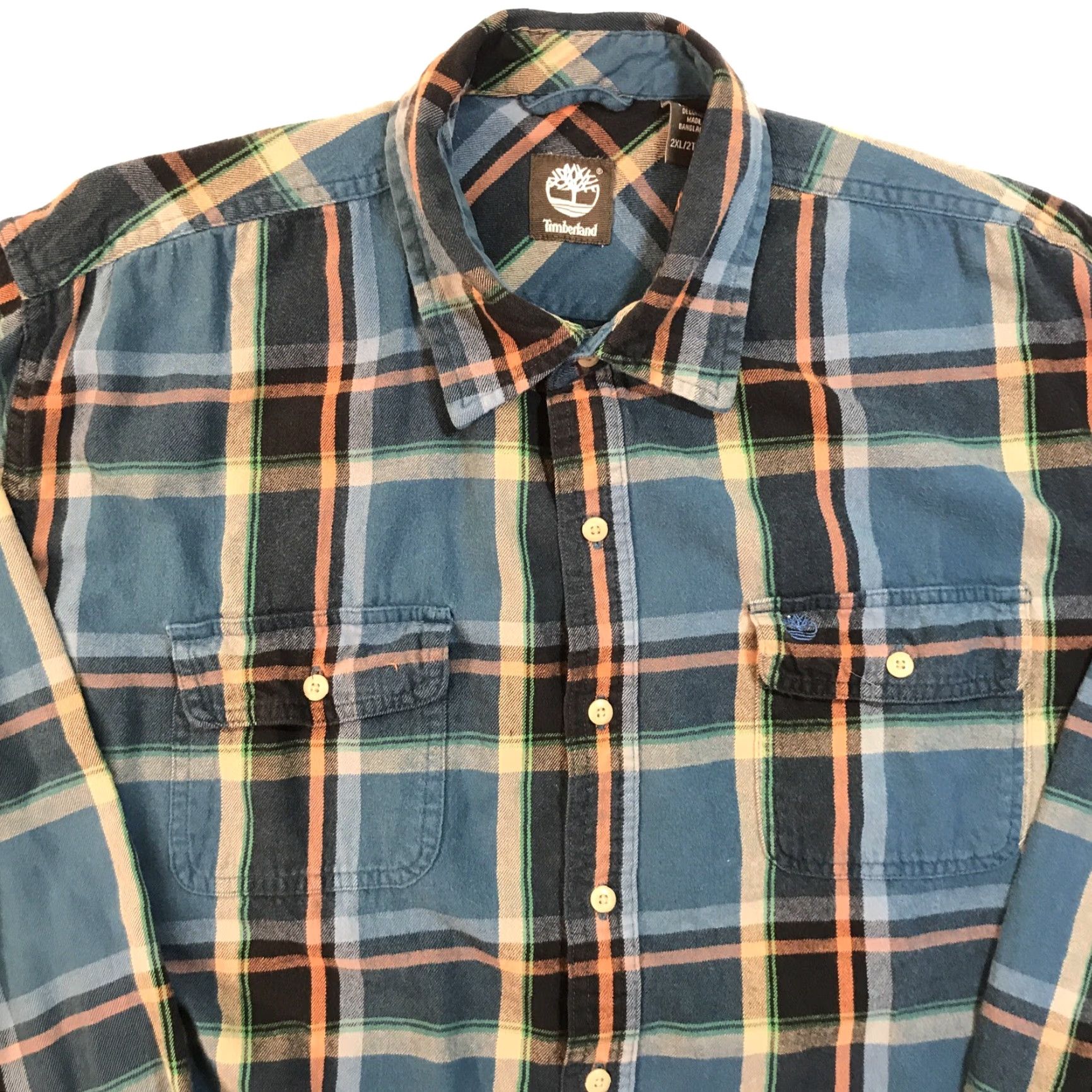 Timberland Timberland Shirt Button-Up Plaid Long Sleeve Men’s XXL Blue Checkered Casual Cotton Button-Front Shirt Size US XXL / EU 58 / 5 - 2 Thumbnail