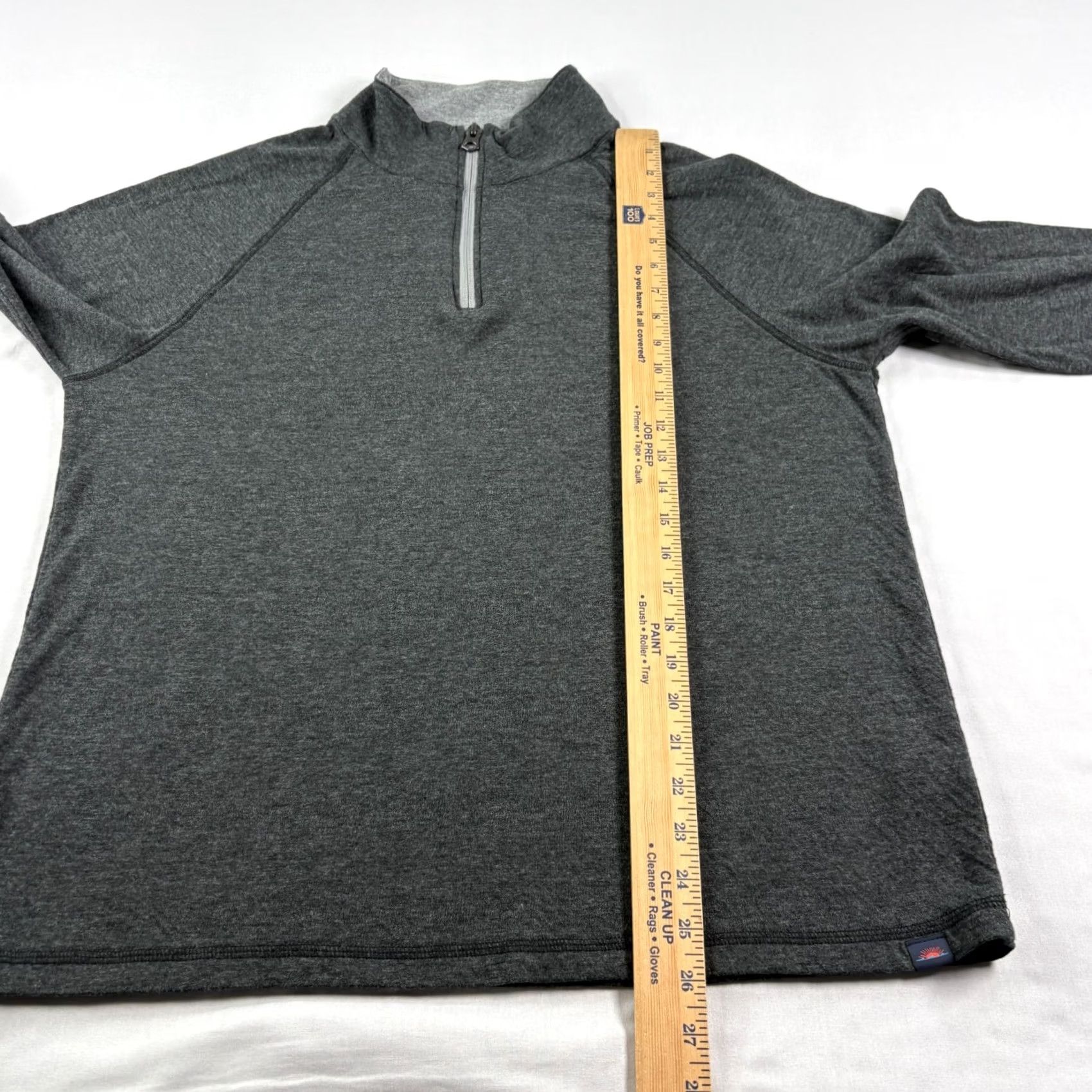 Faherty Faherty Sweater Mens Large Gray Cloud Cotton 1/4 Zip Pullover Golf Casual Preppy Size US L / EU 52-54 / 3 - 6 Thumbnail
